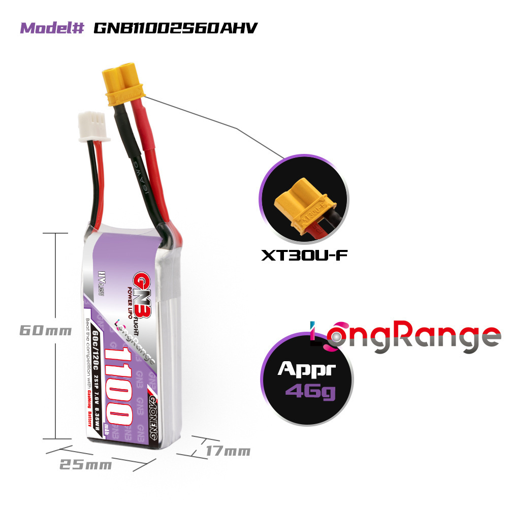 GNB 1100mAh 2S 3S 4S 6S 60C/12 - Rc Helicopter Parts review and price