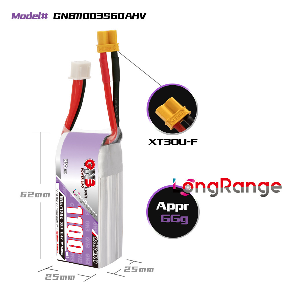 GNB 1100mAh 2S 3S 4S 6S 60C/12 - Rc Helicopter Parts review and price